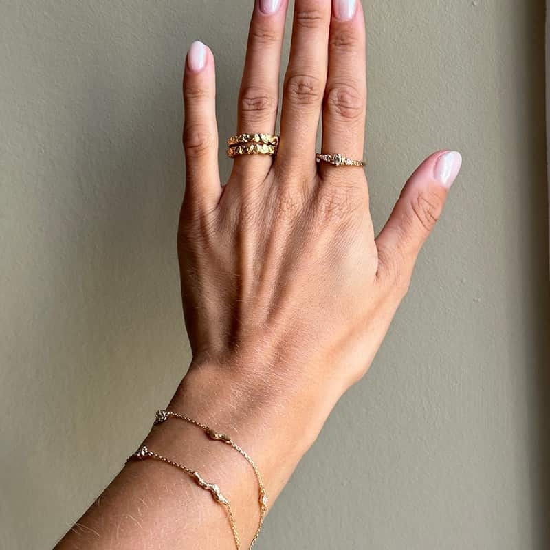Studio Z - Tangled armbånd i forgyldt sølv m. zirkonia